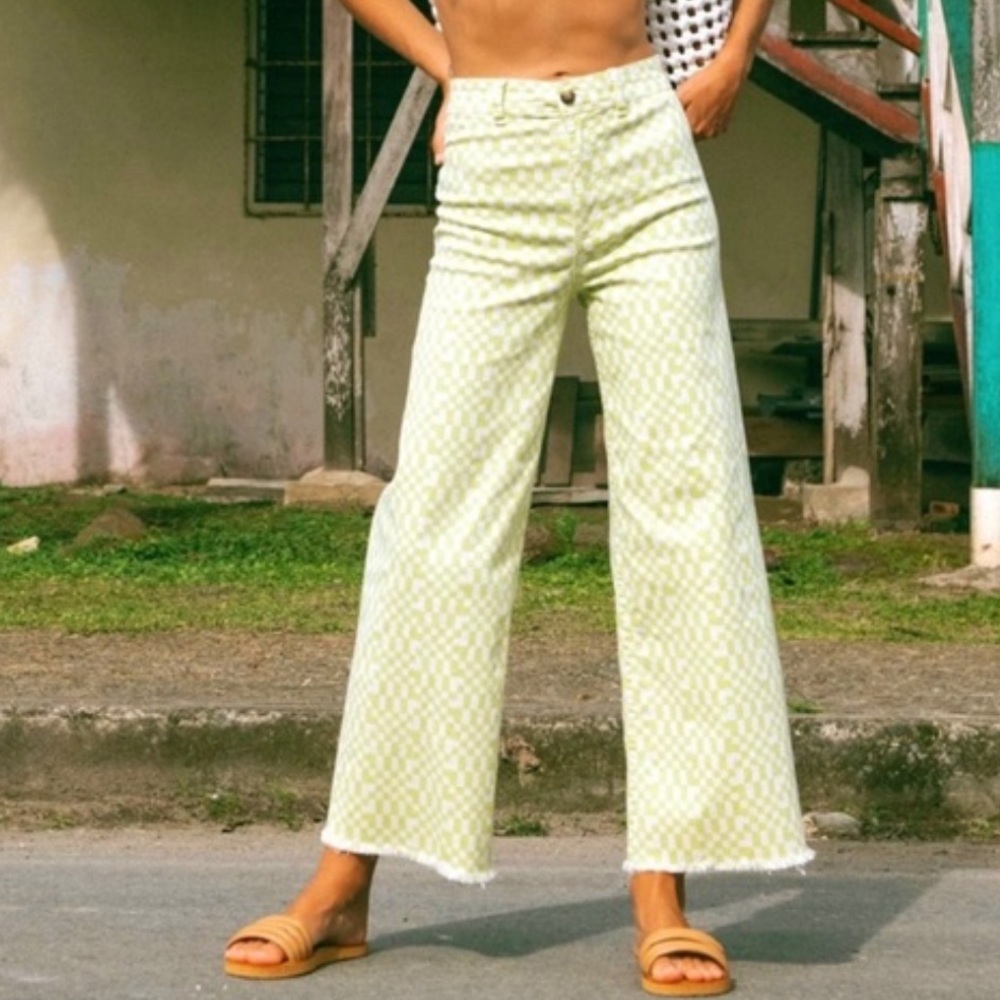 Billabong Free Fall Boho High Rise Wide Leg Jeans